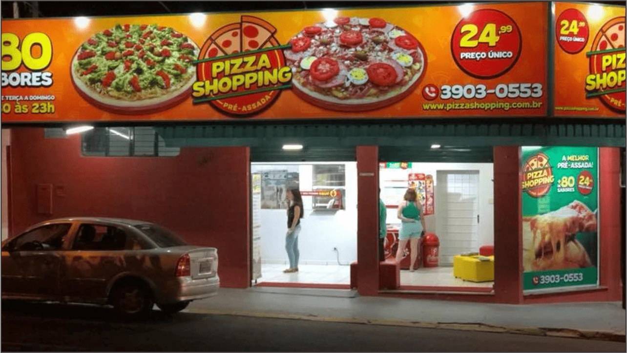 Fachada do Pizza Shopping