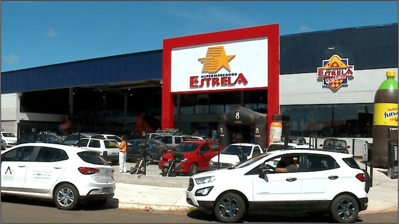 Fachada do supermercado Estrela